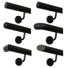 Edelstahl Handlauf Schwarz pulverbeschichtet V2A Geländer innen außen wetterfest