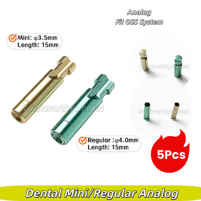 Dental lab analog inter hex type compatible with Hiossen Osstem Mini Regular