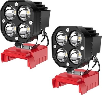 highest lumen milwaukee flashlight 40W 6000LM High Lumen Flashlight 2 Pack , Compatible with Milwaukee 18V  Battery