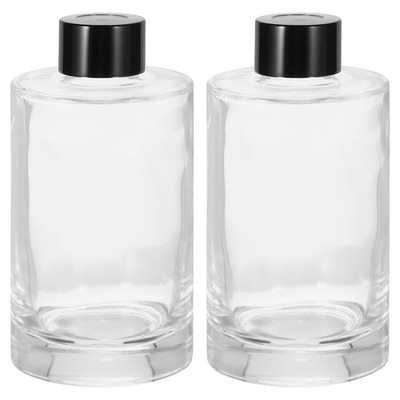 Leere Diffusorflasche aus Glas,200ml/6,8oz,4,9 x 2,5 Zoll,Duftzubehör,2 Stück