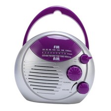 Water Proof Portable Shower Radio Hanging Bathroom AM FM Battery Powered for