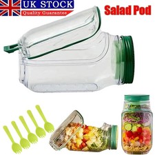 Salad Pod Portable Salad Bowl Layering Salad Pod Snack Box with Lid Home Outdoor