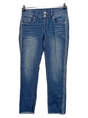 Blue Monkey Jeans Slim Fit W29 Dunkelblau Streifen