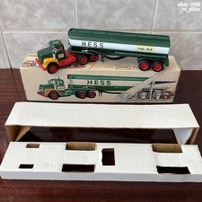 Excellent 1974 Hess Toy Tanker Truck in Original Box w/ Both Inserts Lights Work