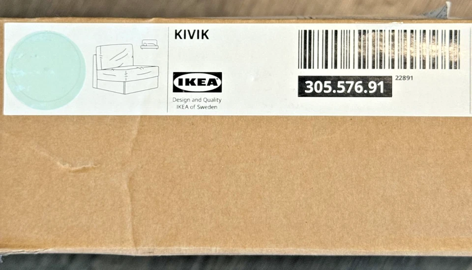 Funda IKEA KIVIK para sofá cama de 1 asiento, verde claro Gunnared, 305.576.91 - NUEVA Foto 2 de 4