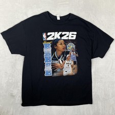 Angel Reese WNBA Basketball T-Shirt Mens XL Black Hanes 2K26 Tee