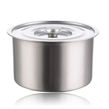 12cm Stainless Steel Stew Pot with Lid for Beating Eggs Easy to Clean