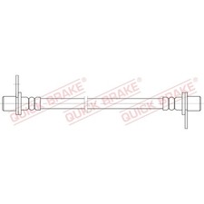 1x ORIGINAL® Quick Brake Bremsschlauch Hinten, Links für Citroën C4 AIRCROSS