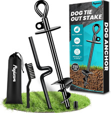 Dog Tie Out Stake for Large Dogs up to 250 Lbs, Dog Anchor Heavy Duty for outsid