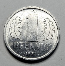 1981 A East German Democratic Republic 1 One Pfennig - Germany - World Coin