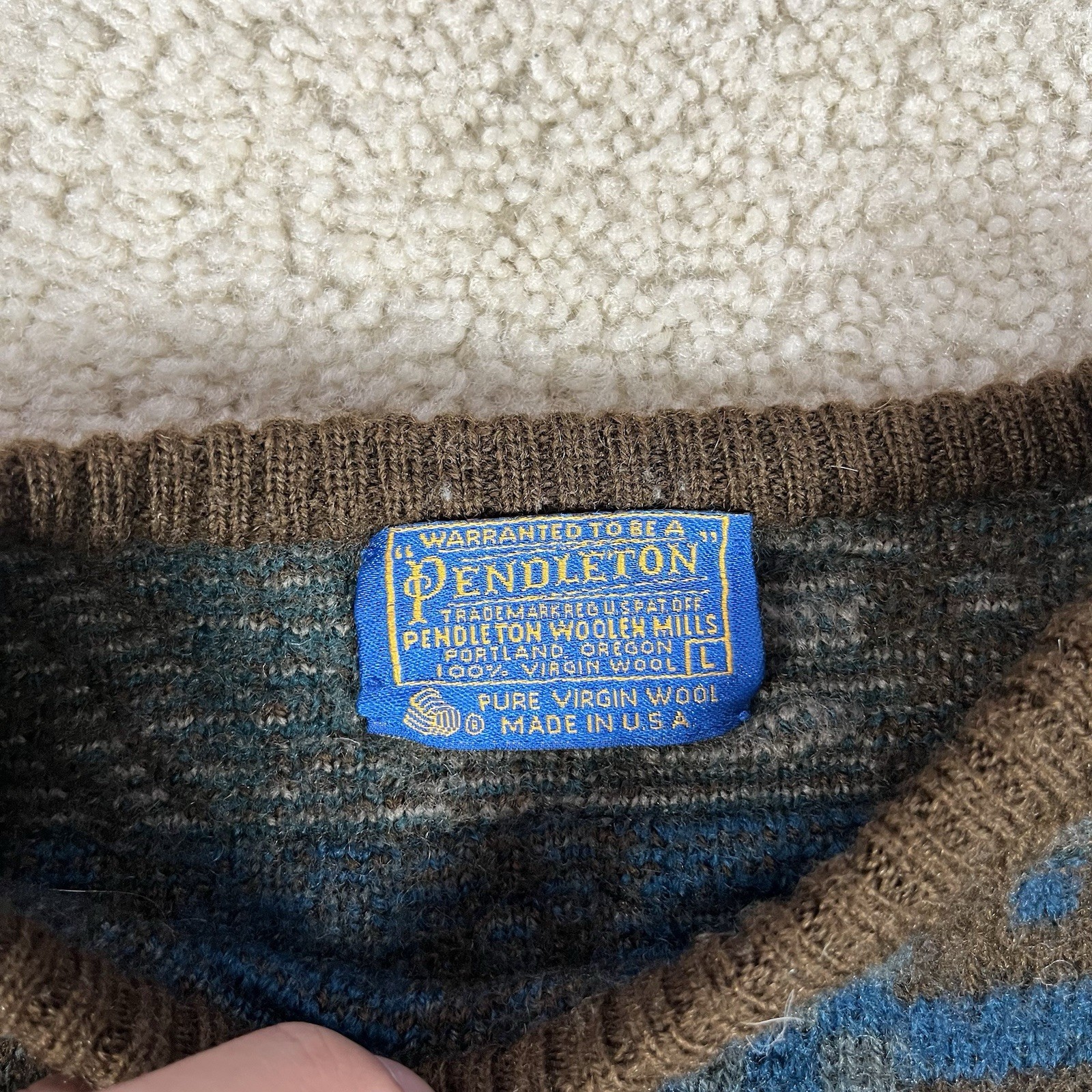 Vtg 60s Pendleton Multicolor Patterned Virgin Woo… - image 4