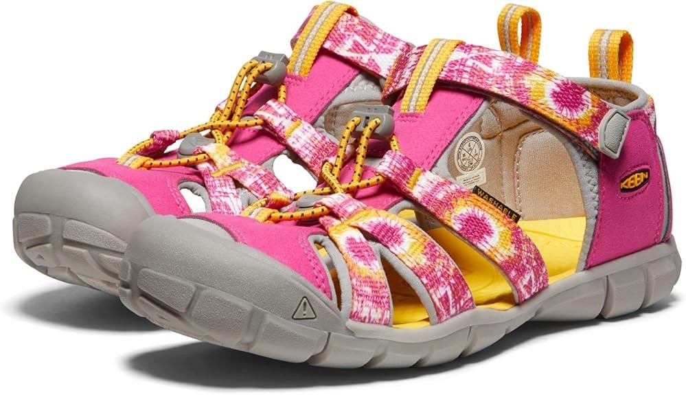 KEEN Seacamp 2 CNX Sandali Punta Chiusa Multi Rosa Giallo Grandi Bambini Ragazze Taglia 1