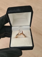 9k Solid Yellow Gold Bypass style engagement ring