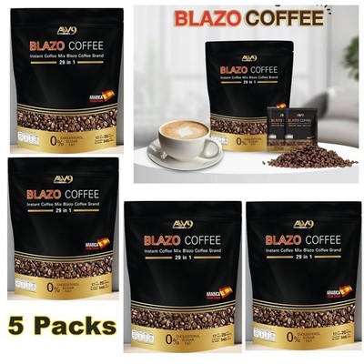 5X Blazo Coffee Instant Mixed Herb 29 in 1 Premium Arabica Non-Fat Sugar Free