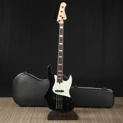 Bacchus STD-JB5 4-String Ash Electric Solidbody Bass Guitar, Black