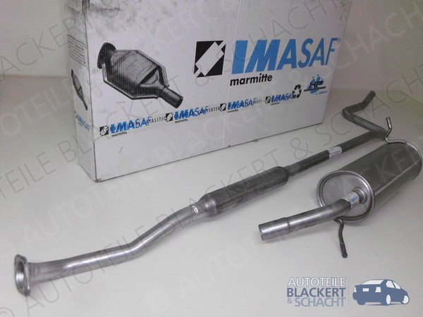Imasaf Auspuffset Ab Kat für Peugeot 207 1.4 16V 2006- | Mitteltopf+Endtopf-image