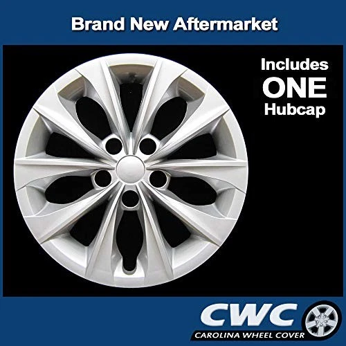 16 Inch Silver Hubcap for 2015–2017 Toyota Camry Durable Replacement Cover - Image 2 of 4