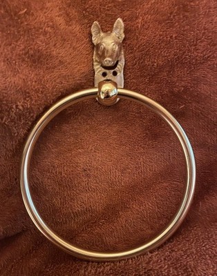 GERMAN SHEPHERD, GSD Bronze Towel Ring!