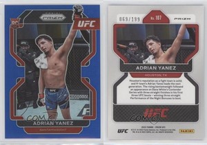 2022 Panini Prizm UFC Blue Prizm /199 Adrian Yanez #107 Rookie RC