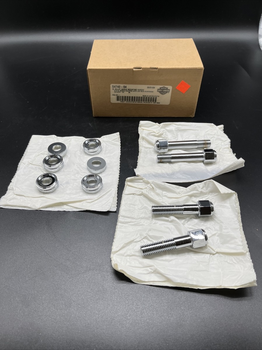 TA@A.22 NEW OEM HARLEY XL BILLET REAR SHOCK MOUNTING HARDWARE 