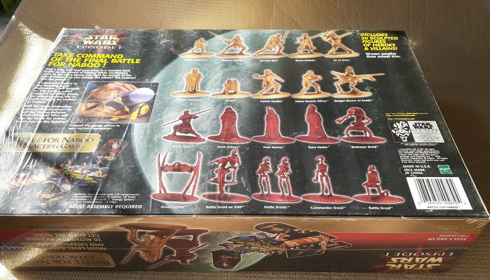 RARE Hasbro Star Wars Episode 1 Battle for Naboo 3d Action Board Game 1999  for sale online