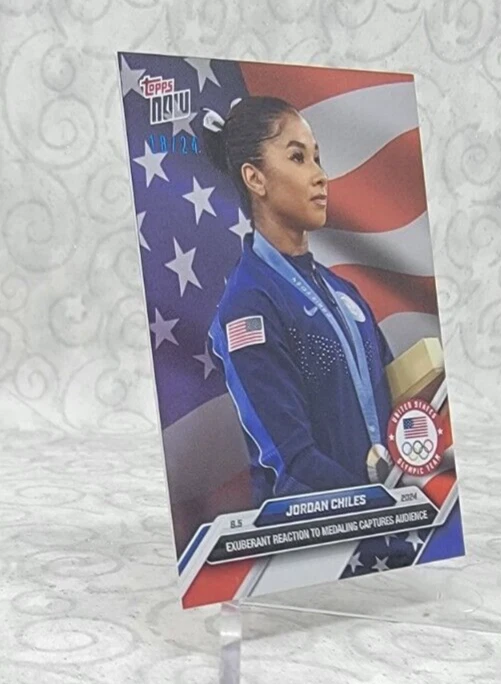 Jordan Chile Juegos Olímpicos 2024 TOPPS NOW 14 Estrellas y Rayas/24 Foto 2 de 3