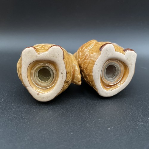 Owl Salt and Pepper Shaker Set Multicolor W Stoppers 2”- Adorable! - Picture 6 of 8