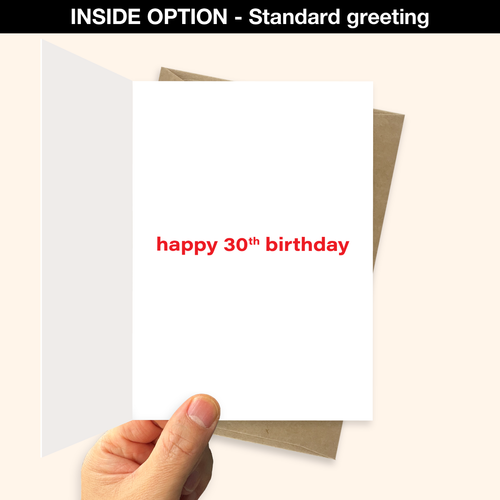 Divertida tarjeta de cumpleaños 30 para él para ella tarjeta de deseos de 30 cumpleaños esposa de 30 cumpleaños - Imagen 5 de 10