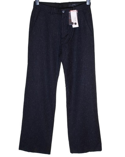 Nuevo Hombre French Connection Elástico Pantalones de Lana W28"L32" Azul Negro - Imagen 1 de 4