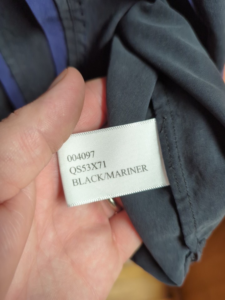 Nat Nast Black Mariner Button Shirt 100 Silk Lounge Retro Bowling Size