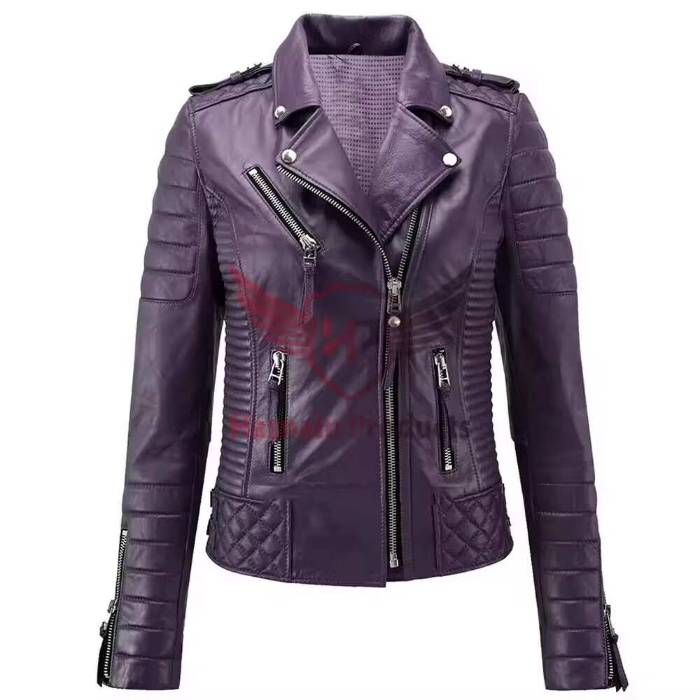 ALTRA Giacca in vera pelle pelle pelle d'agnello donna stile moto motociclista donna