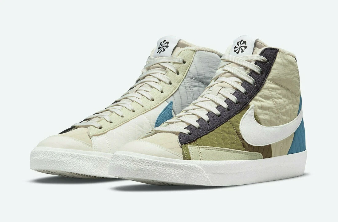 RARE SIZE 9.5 Nike Blazer Mid 77 Patchwork Sail Quilt DD8024 200