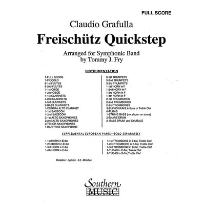 Freischutz Quickstep (Band/Music) Arranged by Tommy J. Fry