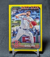Lucas Giolito Yellow Border 2024 Topps Update Series Card #US176 Boston Red Sox