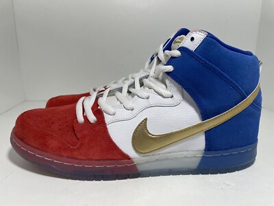 Nike SB Dunk High Tricolor USA Red White Blue 313171-674 Men's Shoes Size 12