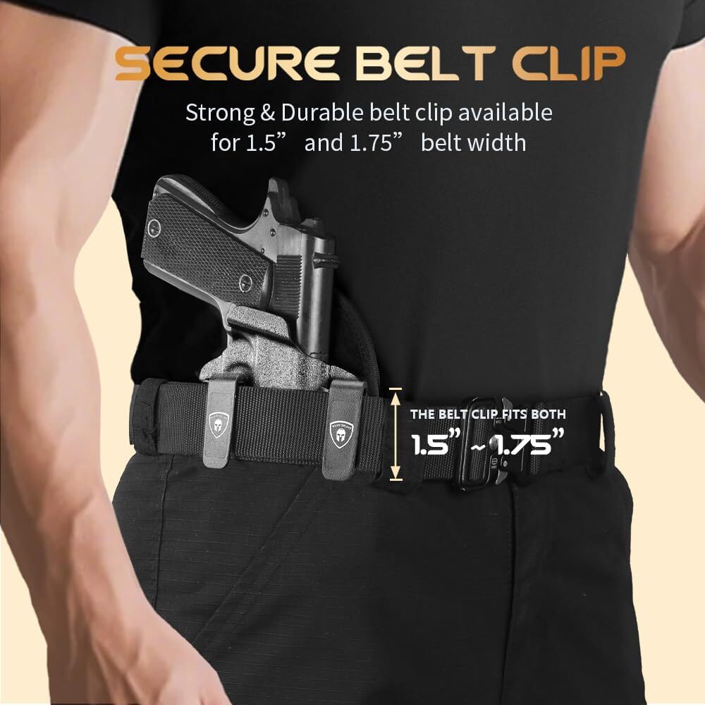 IWB Hybrid Kydex&Nylon Gun Holster for Colt 1911 Holster,Fits 1911 5''No Rail RH