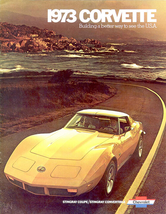 1973 Chevrolet Corvette Stingray Coupe Car Advertising Vintage