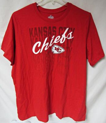 Kansas City Chiefs Big Men 2X-Large Screened ''CHIEFS SCRIPT'' T-shirt C1 4063