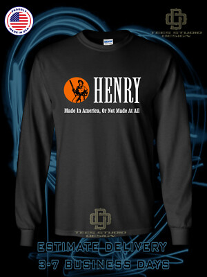 Henry Lever Action Rifles Logo Men's Long Sleeve T-Shirt American ...