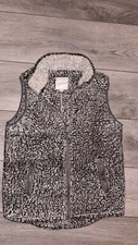 Thread & Supply Small Full Zip Sherpa Fleece Gray Vest Warm Comfy 