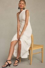 Anthropologie Farm Rio One-Shoulder Smocked A-Line Dress Size M