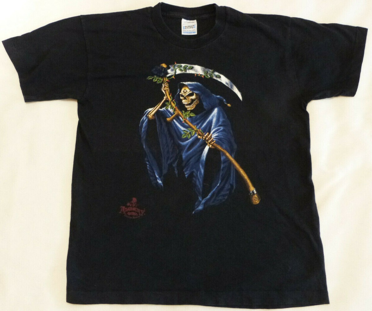 ALCHEMY GOTHIC GRIM REAPER 1995 SHIRT SCREEN STARS AUTHENTIC 90