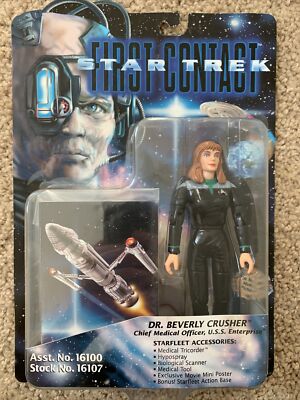 Vintage 1996 Playmates Star Trek First Contact DR. Beverly Crusher Sealed New