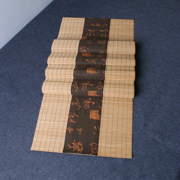 1 X Table Runner Tea Flag tea Bamboo table Mat of tea Set tea Ceremony Home New - Image 4 of 4