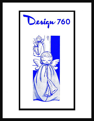  Angel Pajama Bag or Pillow Fabric Sew Pattern 760 Mail Order Christmas Holiday 