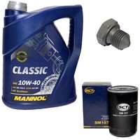 MotoröL ÖLfilter SM107 10W40 5Liter + ÖLablassschraube FüR Audi Seat VW Polo