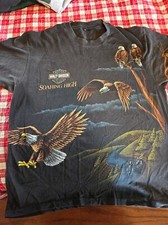 Rare Vintage Harley Davidson Single Stitch Eagle Tee