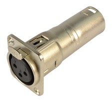 Through Panel Connector - Female Panel to Connection To Male Rear Connection