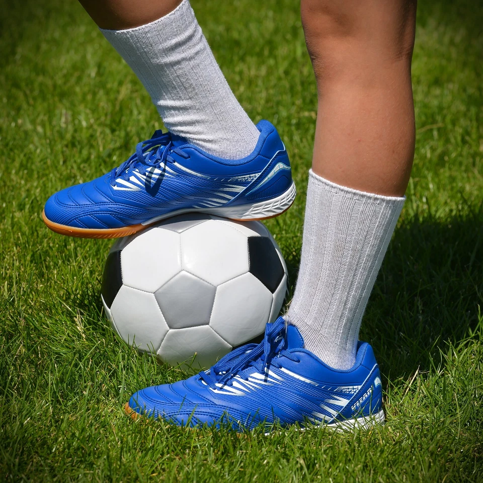 Vizari Men's Valencia ID Indoor Soccer / Futsal Shoes (Blue / White) - Image 4 of 4