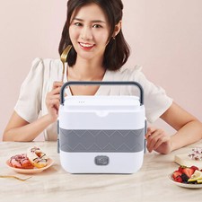 2 Layer Electric Lunch Box Food Warmer Heater Rice Cooker Travel Portable 110V